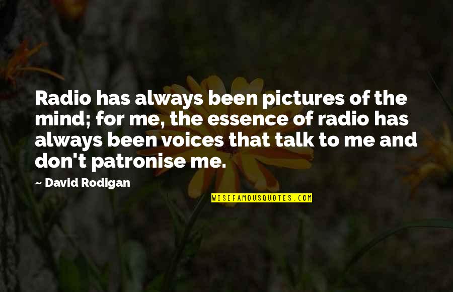 Dennis Hull Quotes By David Rodigan: Radio has always been pictures of the mind;