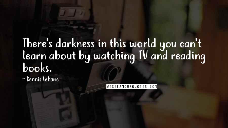 Dennis Lehane quotes: There's darkness in this world you can't learn about by watching TV and reading books.