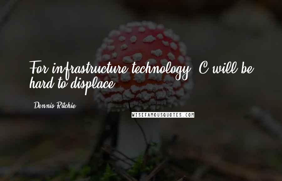 Dennis Ritchie quotes: For infrastructure technology, C will be hard to displace.