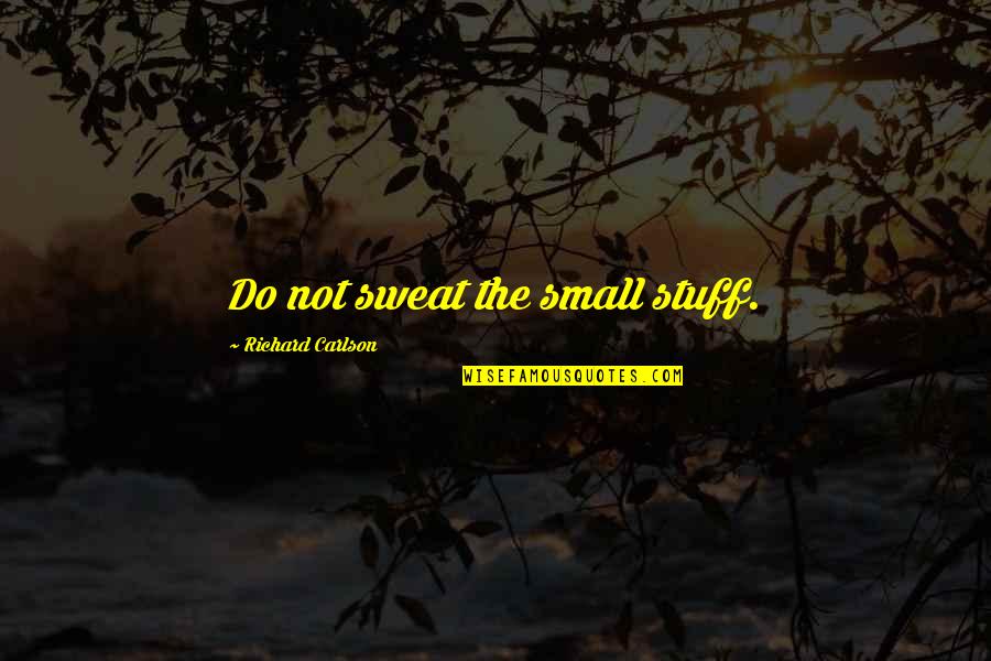 Dennis The Menace Cartoon Quotes By Richard Carlson: Do not sweat the small stuff.