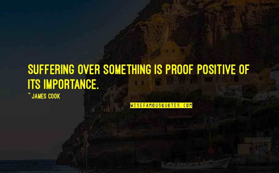 Dentex Quotes By James Cook: Suffering over something is proof positive of its