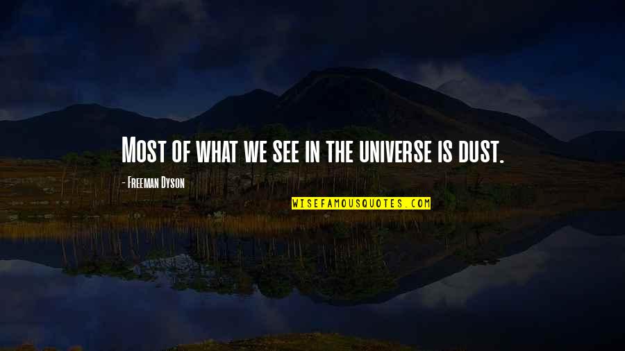 Depaola Books Quotes By Freeman Dyson: Most of what we see in the universe