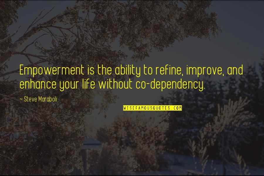 Dependence Quotes By Steve Maraboli: Empowerment is the ability to refine, improve, and