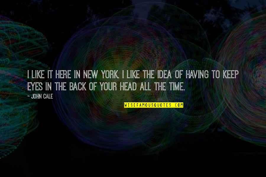Depersonalise Quotes By John Cale: I like it here in New York. I