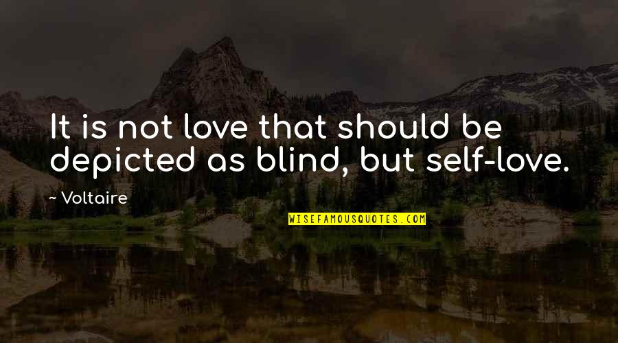 Depicted Quotes By Voltaire: It is not love that should be depicted