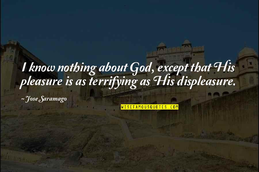 Deplorers Quotes By Jose Saramago: I know nothing about God, except that His
