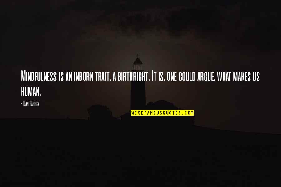 Depoortere Vlasmachines Quotes By Dan Harris: Mindfulness is an inborn trait, a birthright. It