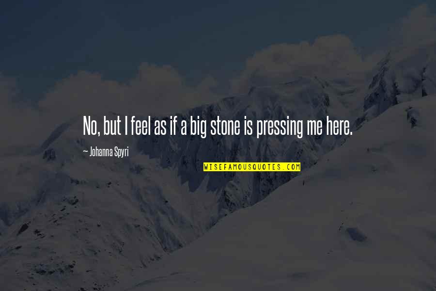 Deposited Synonyms Quotes By Johanna Spyri: No, but I feel as if a big