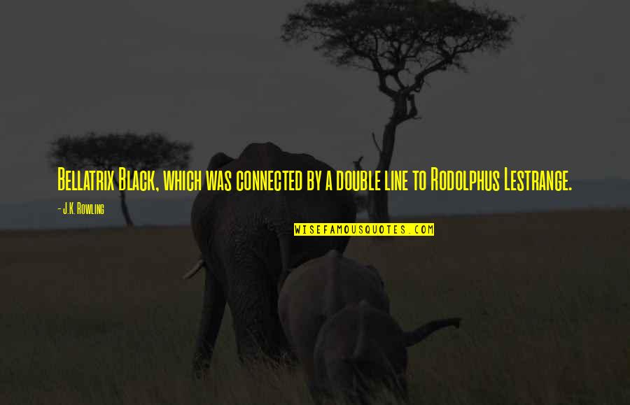 Deposito Libre Quotes By J.K. Rowling: Bellatrix Black, which was connected by a double