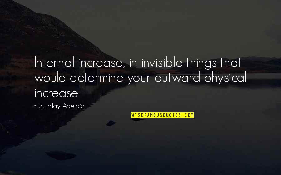 Depositories In California Quotes By Sunday Adelaja: Internal increase, in invisible things that would determine Depositories In California Quotes By Sunday Adelaja: Internal increase, in invisible things that would determine