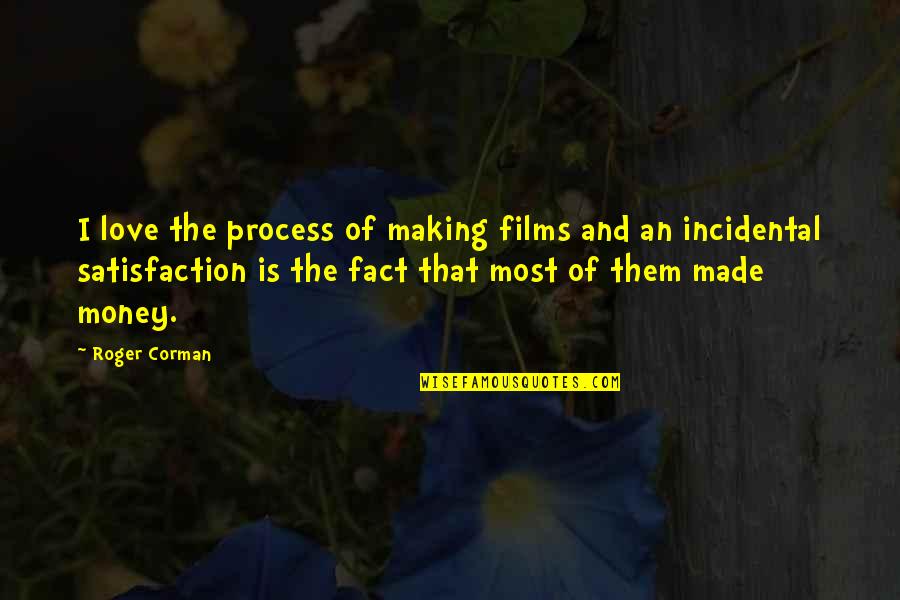 Depressing Being Cheated On Quotes By Roger Corman: I love the process of making films and