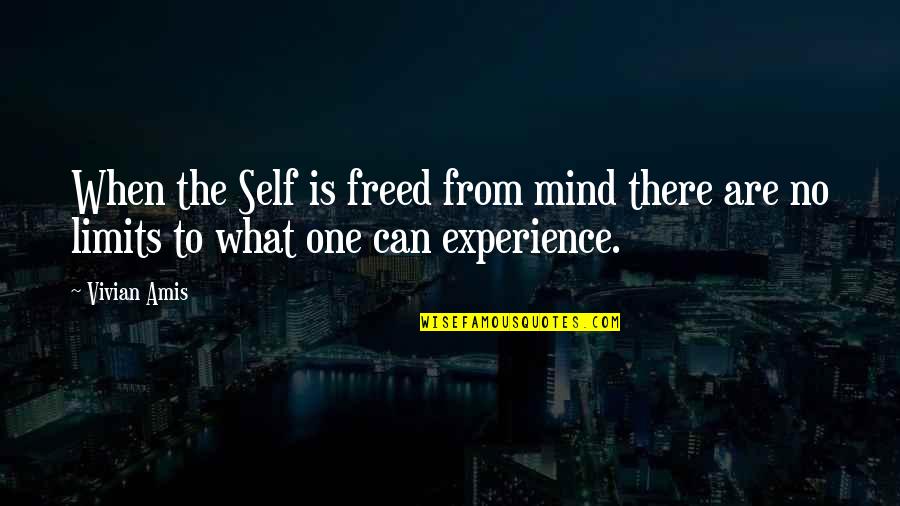 Depression And Happiness Quotes By Vivian Amis: When the Self is freed from mind there