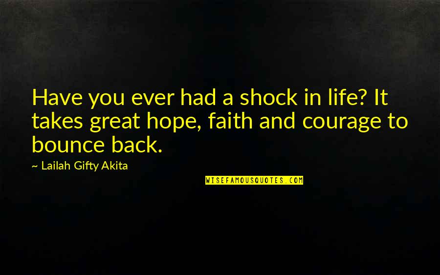 Depression And Hope Quotes By Lailah Gifty Akita: Have you ever had a shock in life?