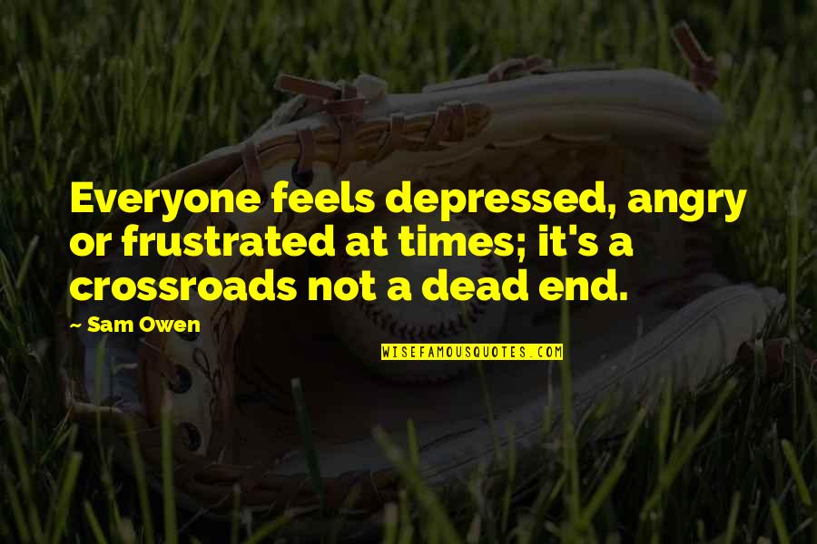 Depression And Mental Health Quotes By Sam Owen: Everyone feels depressed, angry or frustrated at times;
