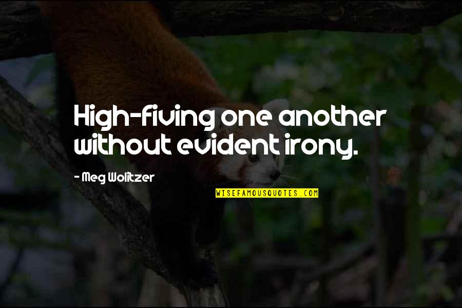 Depression And Self Injury Quotes By Meg Wolitzer: High-fiving one another without evident irony. Depression And Self Injury Quotes By Meg Wolitzer: High-fiving one another without evident irony.
