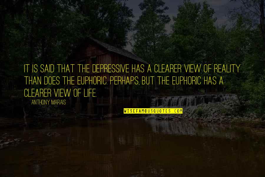 Depressive Quotes By Anthony Marais: It is said that the depressive has a Depressive Quotes By Anthony Marais: It is said that the depressive has a
