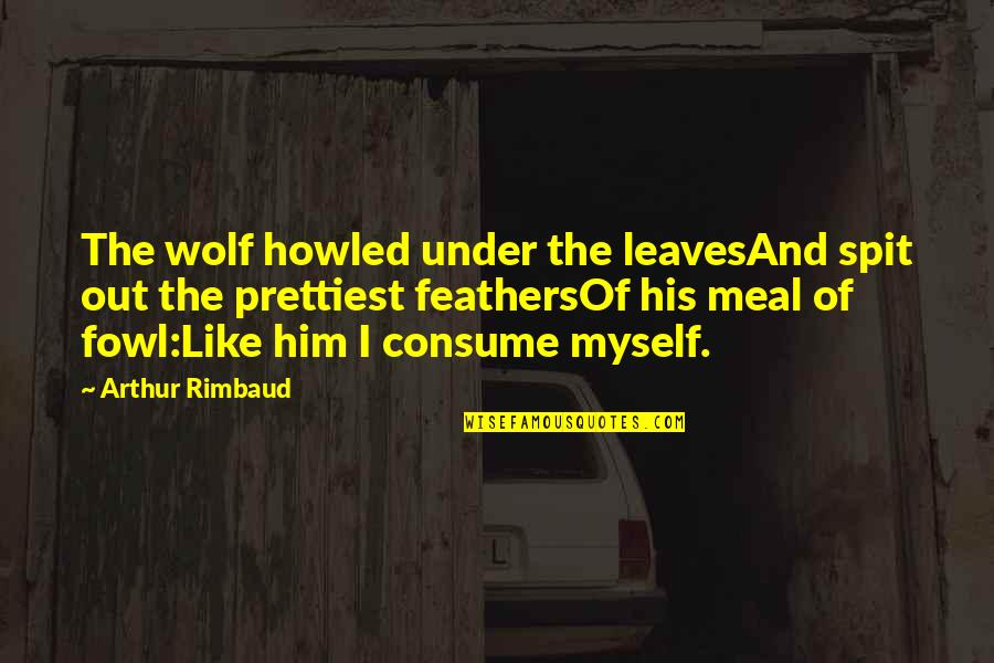 Deprimo Law Quotes By Arthur Rimbaud: The wolf howled under the leavesAnd spit out