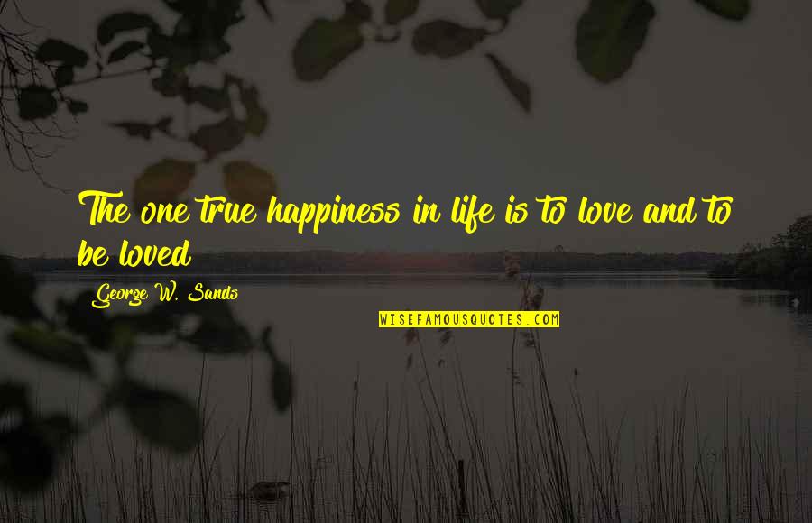 Deptula Enterprises Quotes By George W. Sands: The one true happiness in life is to