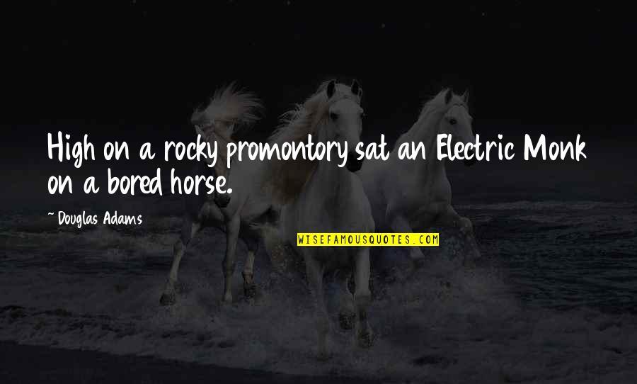 Depute Profane Quotes By Douglas Adams: High on a rocky promontory sat an Electric