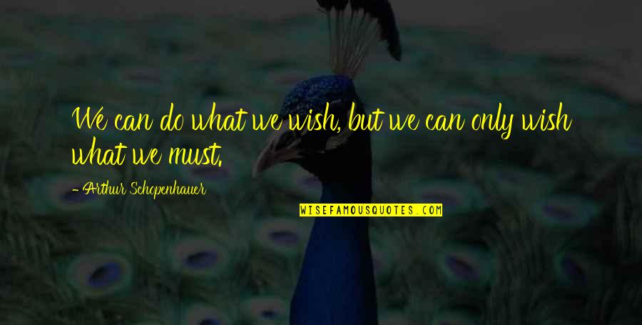 Deputy Pell Quotes By Arthur Schopenhauer: We can do what we wish, but we