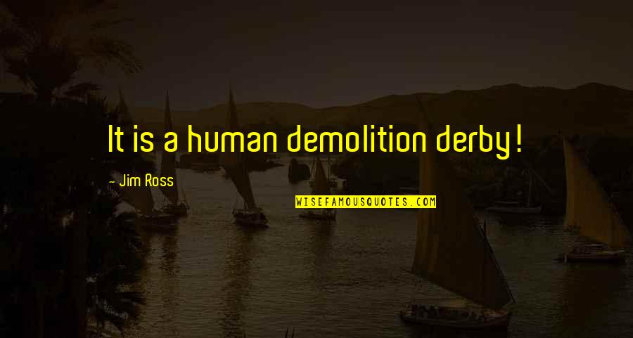 Derby Quotes By Jim Ross: It is a human demolition derby!