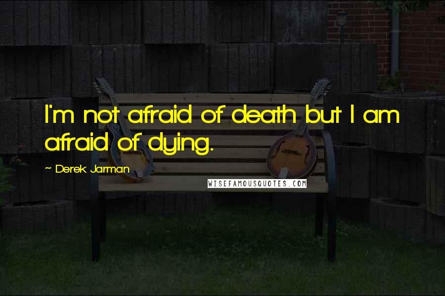 Derek Jarman quotes: I'm not afraid of death but I am afraid of dying.