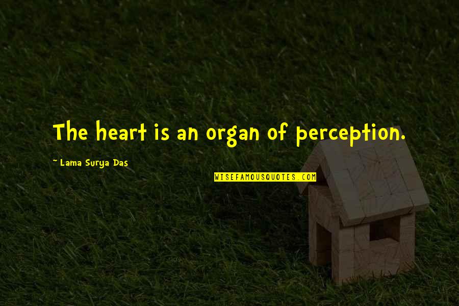 Derek Minor Quotes By Lama Surya Das: The heart is an organ of perception.