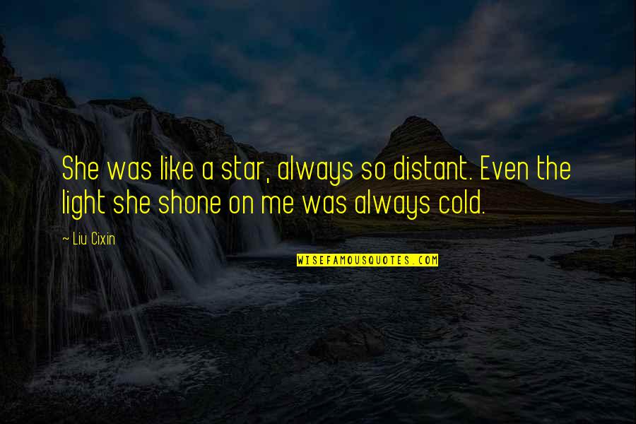 Deringer Ney Quotes By Liu Cixin: She was like a star, always so distant.