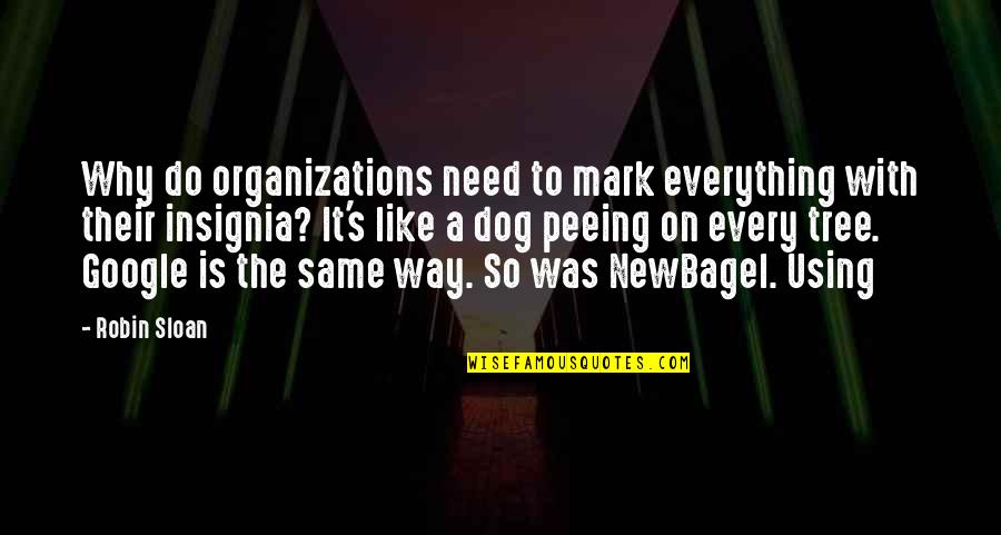 Derivacion Ejemplos Quotes By Robin Sloan: Why do organizations need to mark everything with