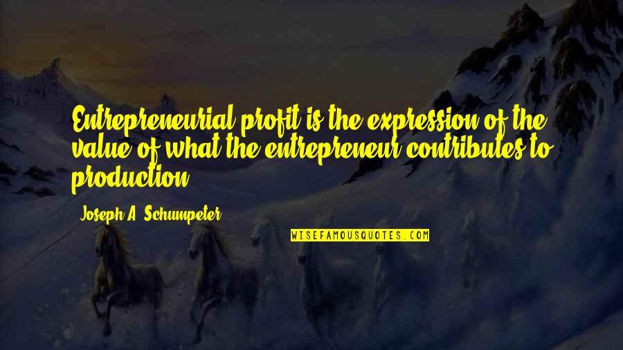 Dermot Healy Quotes By Joseph A. Schumpeter: Entrepreneurial profit is the expression of the value