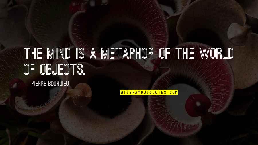 Derne Quotes By Pierre Bourdieu: The mind is a metaphor of the world