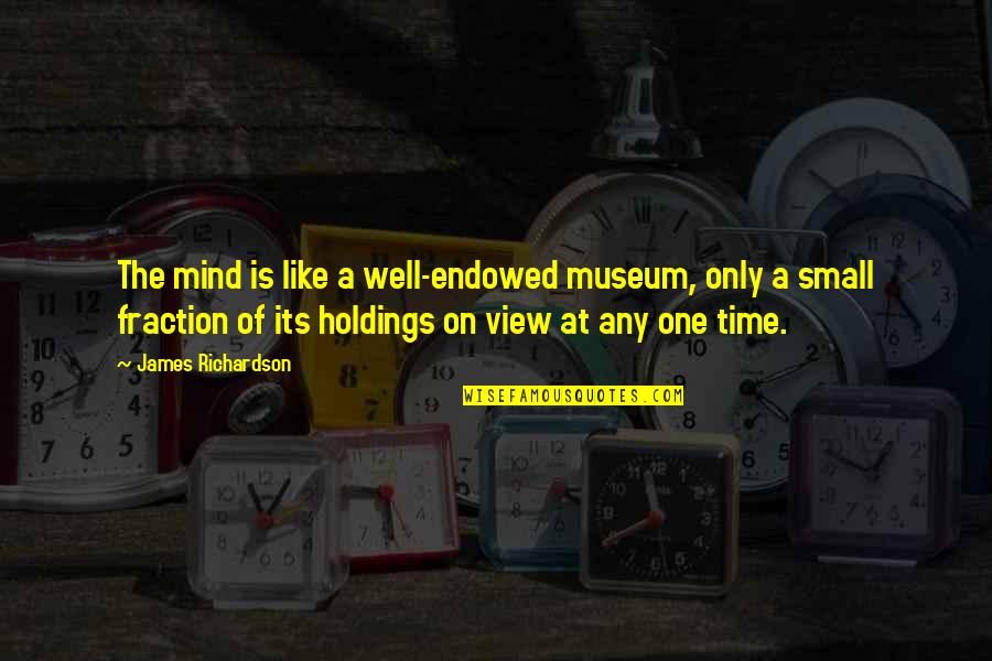 Derosier Enterprises Quotes By James Richardson: The mind is like a well-endowed museum, only