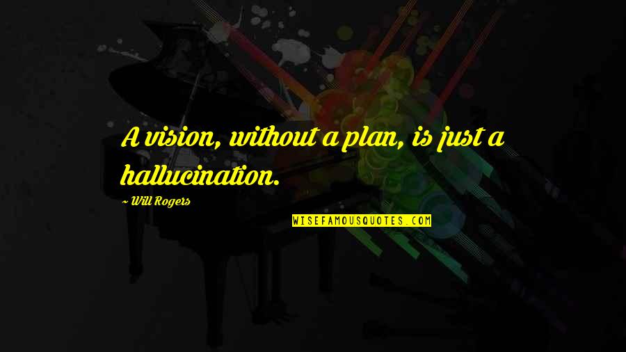 Derrames Oculares Quotes By Will Rogers: A vision, without a plan, is just a