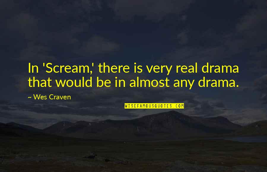 Derretir Definicion Quotes By Wes Craven: In 'Scream,' there is very real drama that