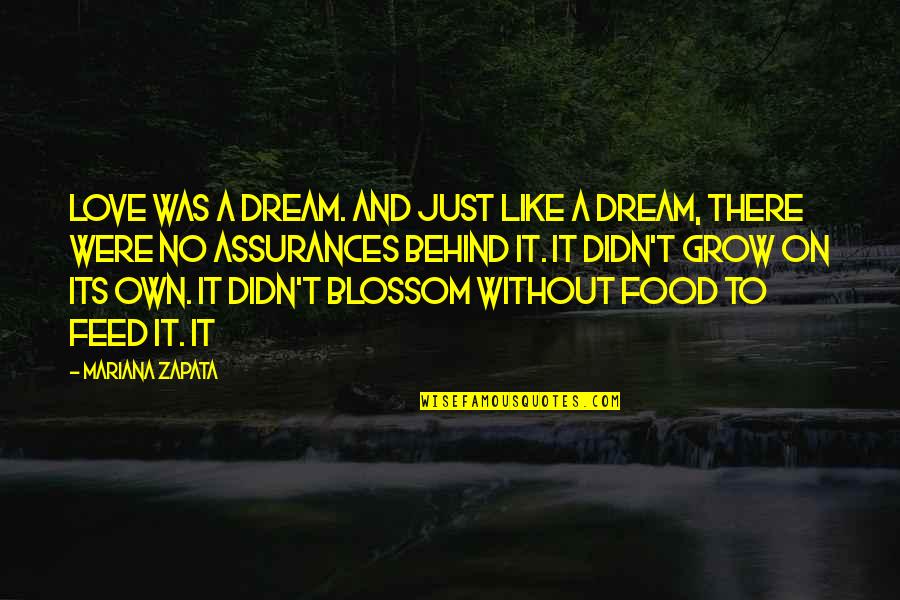 Derricke Gray Quotes By Mariana Zapata: love was a dream. And just like a Derricke Gray Quotes By Mariana Zapata: love was a dream. And just like a