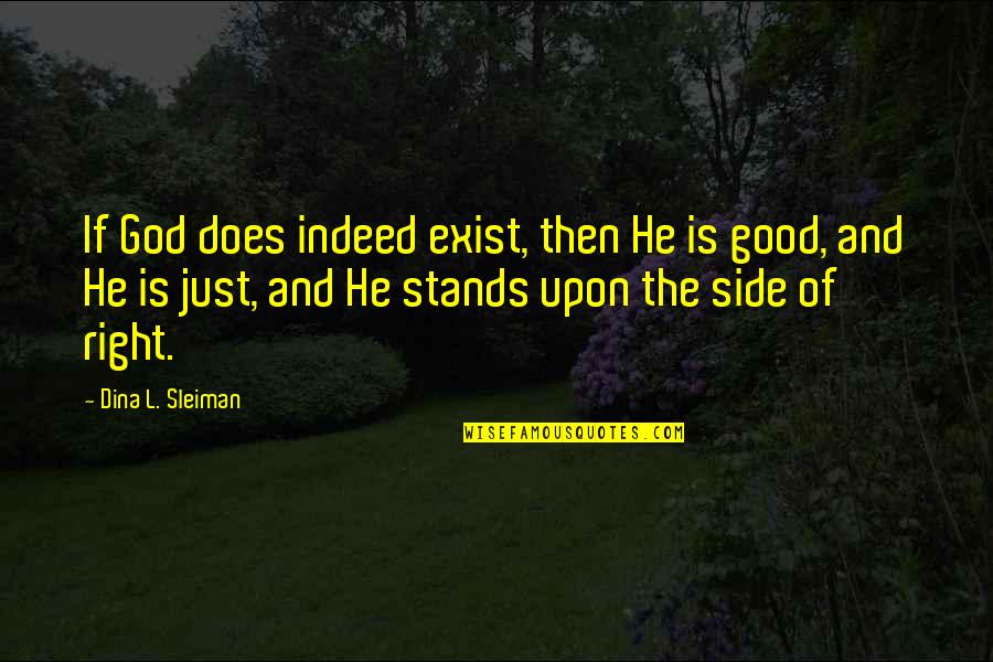 Derveloy Quotes By Dina L. Sleiman: If God does indeed exist, then He is