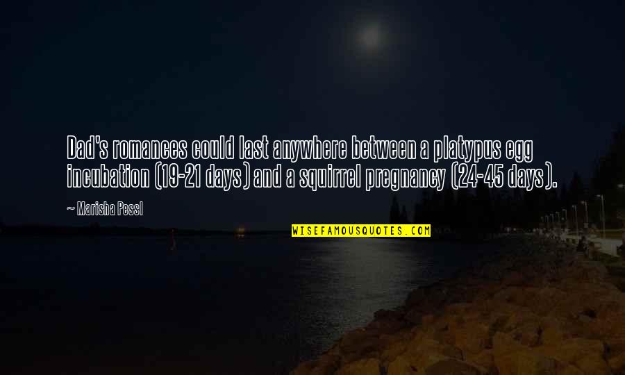 Dervisevic Aida Quotes By Marisha Pessl: Dad's romances could last anywhere between a platypus Dervisevic Aida Quotes By Marisha Pessl: Dad's romances could last anywhere between a platypus