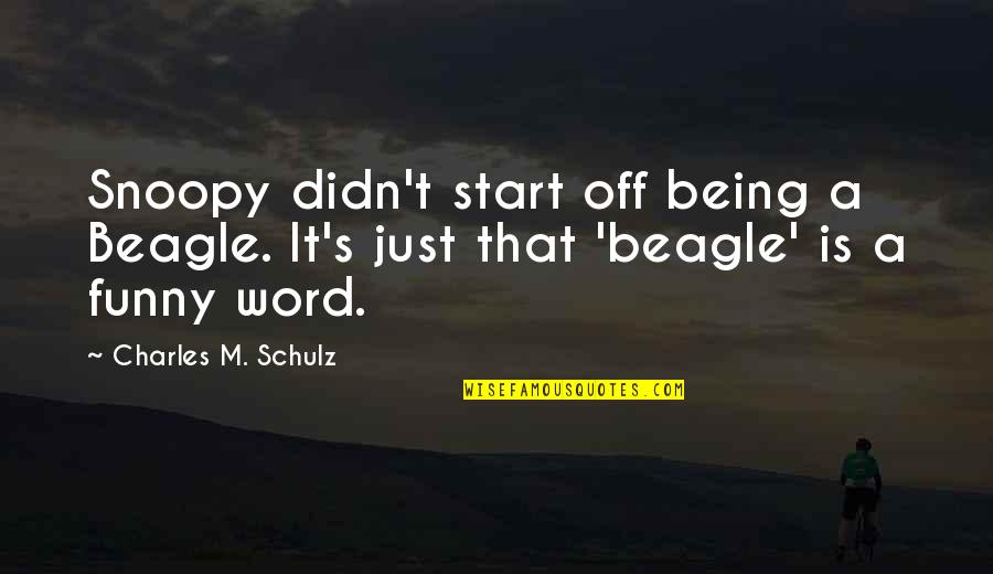 Dervisevic Edin Quotes By Charles M. Schulz: Snoopy didn't start off being a Beagle. It's Dervisevic Edin Quotes By Charles M. Schulz: Snoopy didn't start off being a Beagle. It's
