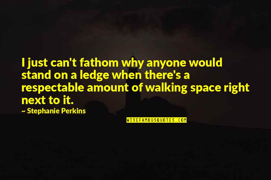 Des Georges Girls Of Taos Quotes By Stephanie Perkins: I just can't fathom why anyone would stand