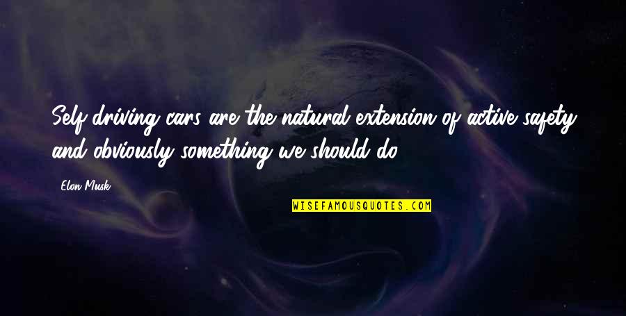 Desafoga Matheis Quotes By Elon Musk: Self-driving cars are the natural extension of active