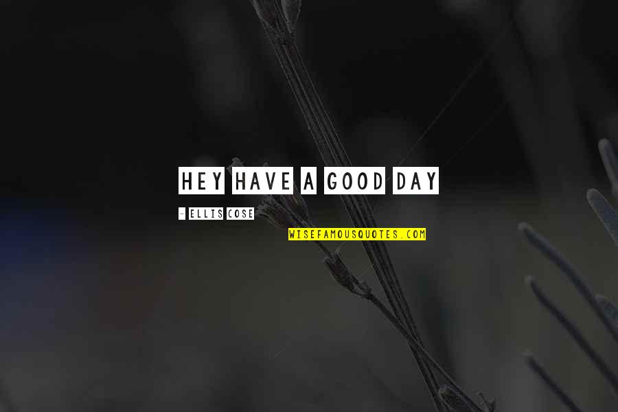 Desastre Iminente Quotes By Ellis Cose: hey have a good day