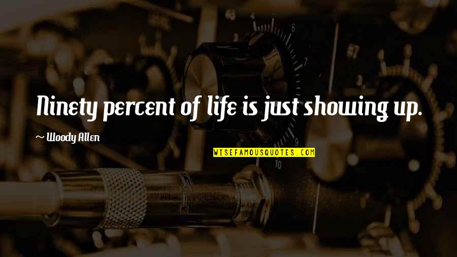 Desazon Quotes By Woody Allen: Ninety percent of life is just showing up.