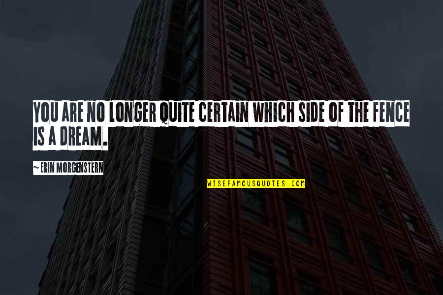 Descalzo In English Quotes By Erin Morgenstern: You are no longer quite certain which side Descalzo In English Quotes By Erin Morgenstern: You are no longer quite certain which side