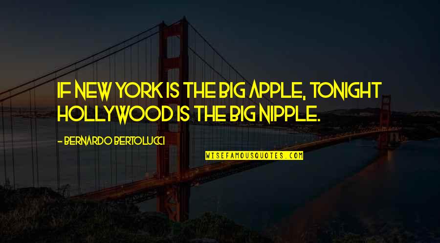 Descansado Translation Quotes By Bernardo Bertolucci: If New York is the Big Apple, tonight