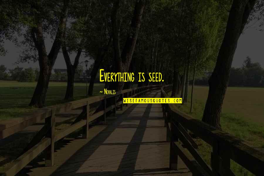 Descarnada Significado Quotes By Novalis: Everything is seed.