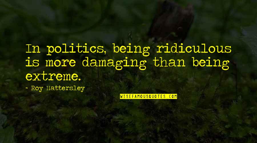 Descartes Skepticism Quotes By Roy Hattersley: In politics, being ridiculous is more damaging than Descartes Skepticism Quotes By Roy Hattersley: In politics, being ridiculous is more damaging than