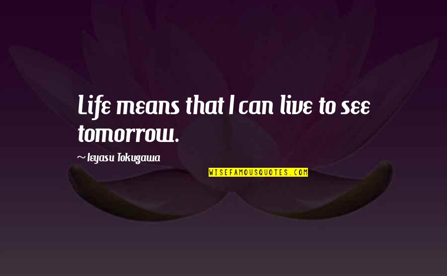 Descender Quotes By Ieyasu Tokugawa: Life means that I can live to see