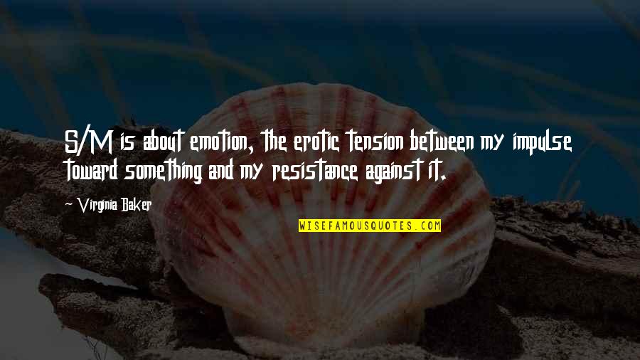 Descentralizar Quotes By Virginia Baker: S/M is about emotion, the erotic tension between Descentralizar Quotes By Virginia Baker: S/M is about emotion, the erotic tension between