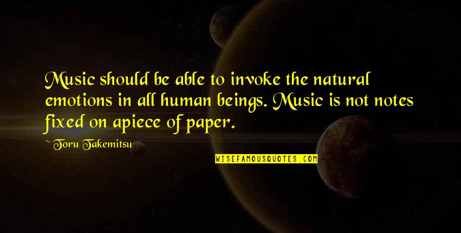 Descheemaeker Quotes By Toru Takemitsu: Music should be able to invoke the natural Descheemaeker Quotes By Toru Takemitsu: Music should be able to invoke the natural