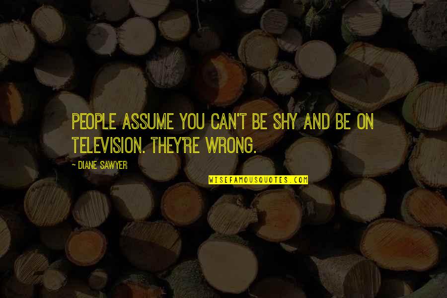 Descibed Quotes By Diane Sawyer: People assume you can't be shy and be